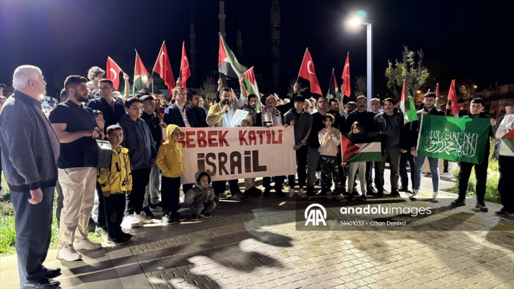 Edirne ve Kırklareli'nde İsrail'in Gazze'ye yönelik saldırıları protesto edildi | KIRKLARELİ