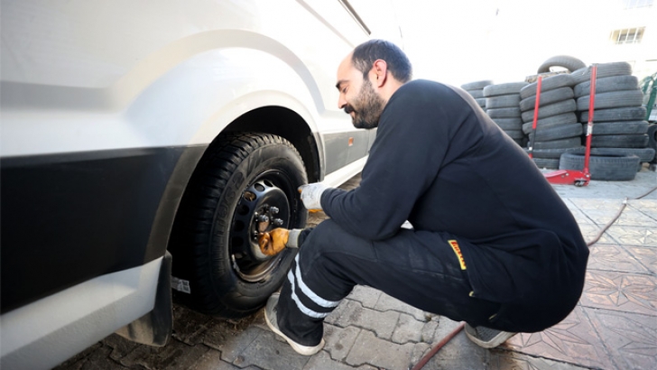 Trakya'da lastikçilerde