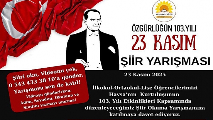 Havsa'da Şiir Okuma Yarışması Düzenleniyor | KIRKLARELİ