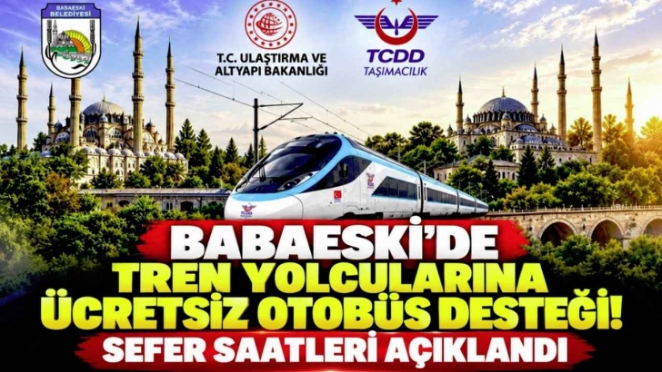 Babaeski’de Tren Yolcularına Ücretsiz Otobüs Desteği! Sefer Saatleri Açıklandı | KIRKLARELİ
